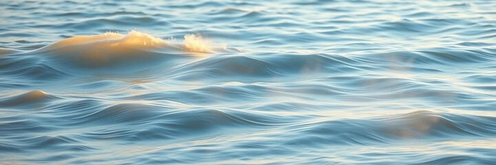 Obraz premium Calm Blue Ocean Waves Texture Background with Soft Sunlight Reflections