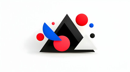 Abstract Geometric Design with Bold Contrasting Colors