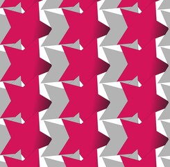 Seamless geometric pattern fabric wallpaper on white background stars design texture