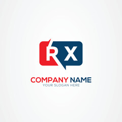 Fototapeta premium RX or XR Creative Modern Letters Logo Design Element