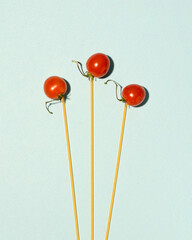 Italian pasta and tomato sauce concept