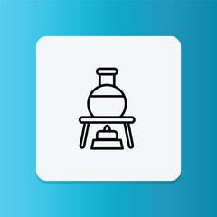 Bunsen Burner icon. Editable stroke. Vector illustration.	
