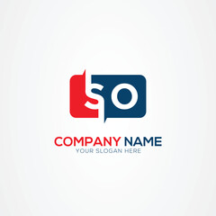 SO or OS Creative Modern Letters Logo Design Element