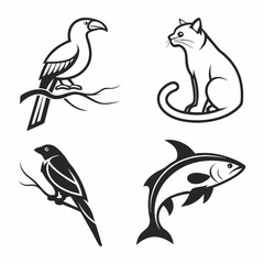 Obraz premium set of funny animals