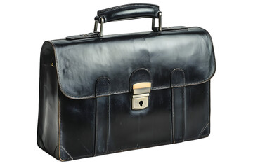 Elegant Black Leather Briefcase