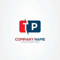 TP or PT Creative Modern Letters Logo Design Element
