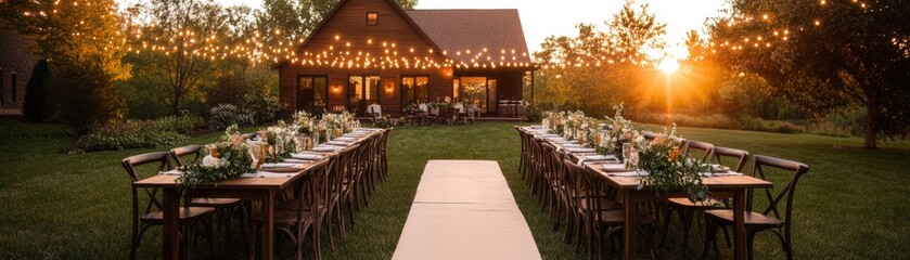 Joyful wedding reception decorated with beautiful floral arrangements and soft candlelight creating a romantic atmosphere