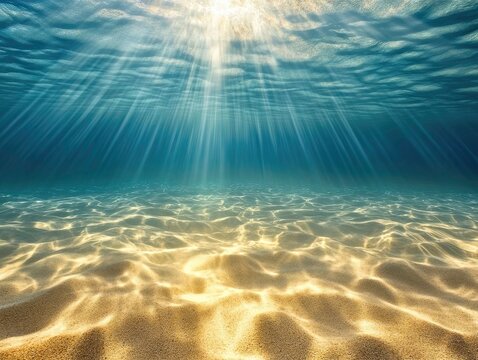 Sunlight Piercing the Underwater Sand