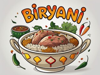 Flavorful Biryani in Decorative Bowl