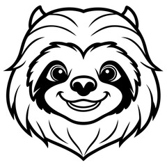 Obraz premium a happy and smiling sloth face