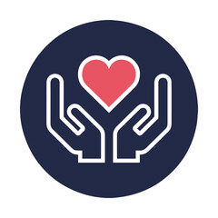 A professional medical and healthcare vector illustration symbolizing hope, support, and well-being. Perfect for hospitals, clinics, and humanitarian projects, Charity icon,