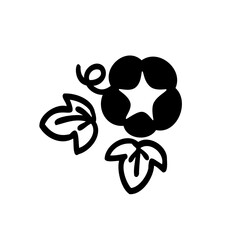 シンプルな朝顔のイラスト素材