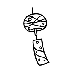 シンプルな風鈴のイラスト素材