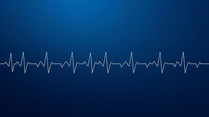 Textured ECG Heartbeat Line Background on a Subtle Dark Blue Gradient