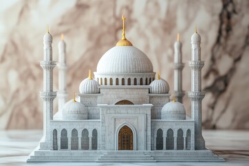 Fototapeta premium Three Dimensional Architectural Model of the Grand Mosque Building