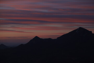 sunset in the mountains