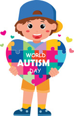 Kids Illustration for World Autism Awareness