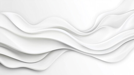 Obraz premium White 3D Paper Waves Background