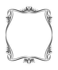 408.eps  decorative frame with floral ornament