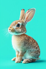 Obraz premium Rabbit isolated on a solid color background