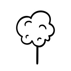 シンプルなわたあめのイラスト素材