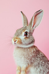 Fototapeta premium Rabbit isolated on a solid color background