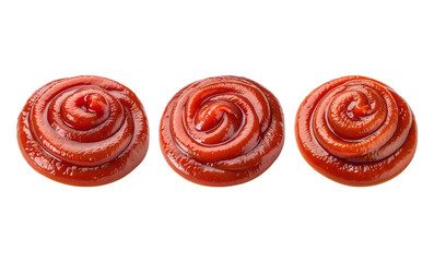 red glossy tomato condiment vibrant ketchup swirl