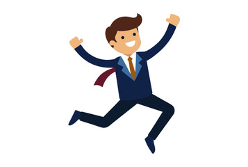 business man jumping