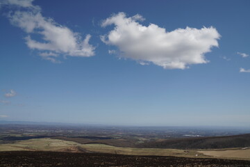Blue sky and magnificent scenery in Hokkaido, Japan