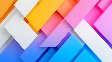 Fototapeta premium Colorful Interlocking Triangles Abstract Geometric Background