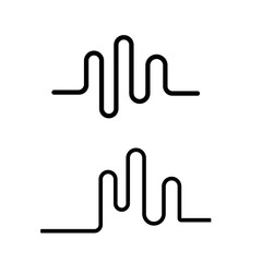 hand cursor vector icon, sound wave