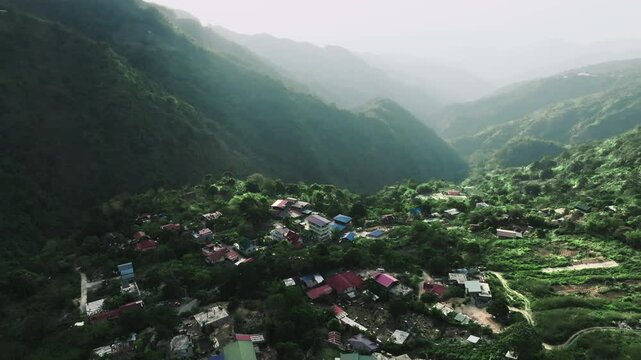 Aerial Panorama: Tuba, Benguet Mountain Views (4K)
Soar above the rolling hills, majestic peaks, and verdant valleys, capturing the serene and awe-inspiring landscape.