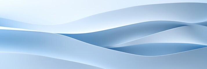 Fototapeta premium Abstract, Minimalist Baby Blue Background With Flowing Waves, Creating A Soft And Elegant Design