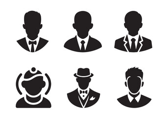 People Icon Set Stock Illustration