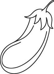 Minimalist Eggplant Line Art Illustration