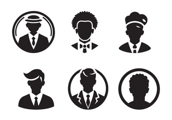 People Icon Set Stock Illustration
