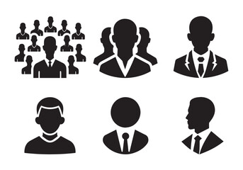 People Icon Set Stock Illustration