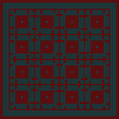 Creative trendy color abstract geometric pattern in red green blue, vector seamless, can be used for printing onto fabric, interior, design, textile. Frame.