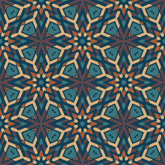 Trendy bright color seamless pattern in brown blue beige red  for decoration, paper, tiles, textiles, carpet, pillows. Home decor, interior design, cloth design.