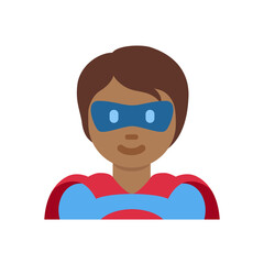 Superhero (Blue Mask, Brown Hair, Female)

