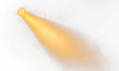 Spotlight Beam with Powerful Lighting Isolate on Transparent Background, cutout, png