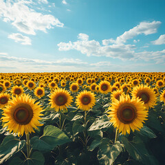 Fototapeta premium sunflowers in the field