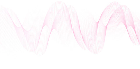 pink wave curve lines banner background design. Abstract soft wave lines dynamic flowing pink light isolated background. Vector Illustration of the pink pattern of lines. Black stripes on white .