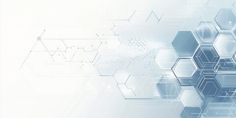Obraz premium Abstract technology background with hexagonal shapes
