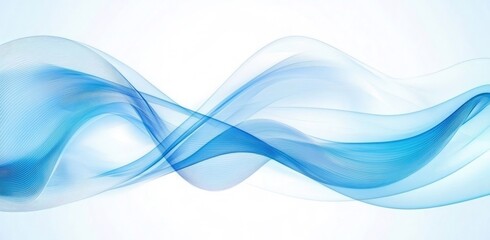 Naklejka premium Abstract Blue Wave Design for Modern Backgrounds