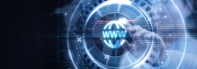 World wide web concept globe icon set. Planet web symbol set. Planet icon with world wide web sign. Business, technology, internet and networking concept.