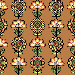 Seamless pattern with flowers. Floral ornament.