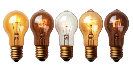 An isolated glass lightbulb glows with electric energy, a symbol of bright innovation