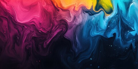 Obraz premium Abstract Colorful Swirls: A mesmerizing swirl of vibrant colors creating a dynamic and artistic composition.