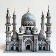 Fototapeta premium An intricately designed model of a beautiful mosque building